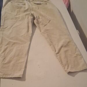 Liz Claiborne Classic Khaki Trousers 98% Cotton 2% Spandex Size 14